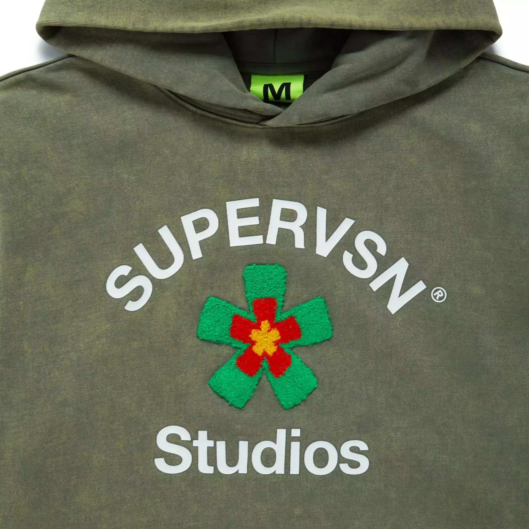 Supervsn Starburst Acid Wash Pullover Hoodie