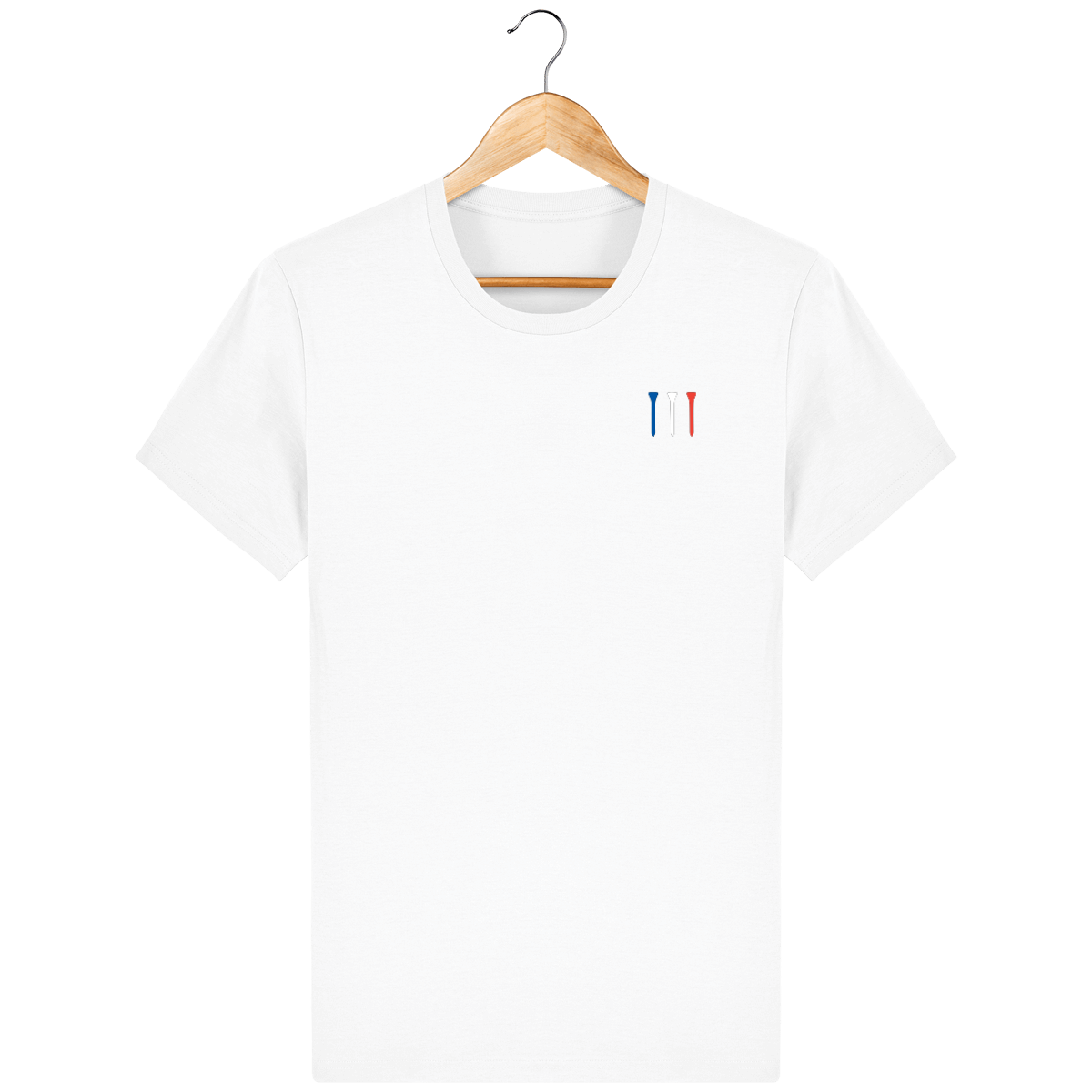 T-Shirt en coton bio brodé TEES BLEU BLANC ROUGE