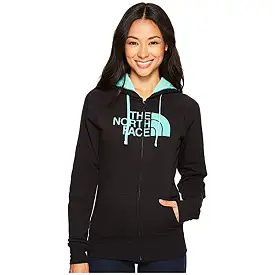 The North Face Women's Half Dome Full Zip Hoodie TNF Black/Bermuda Green