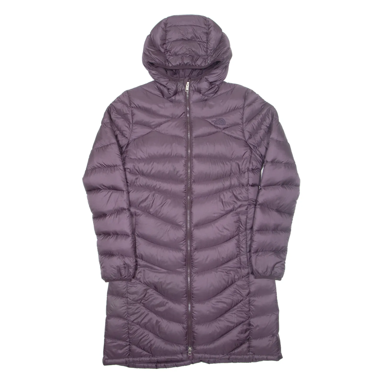 THE NORTH FACE Womens Puffer Coat Purple Nylon Hooded M