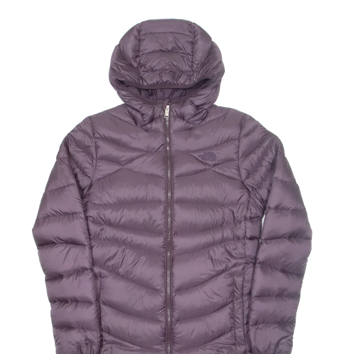 THE NORTH FACE Womens Puffer Coat Purple Nylon Hooded M