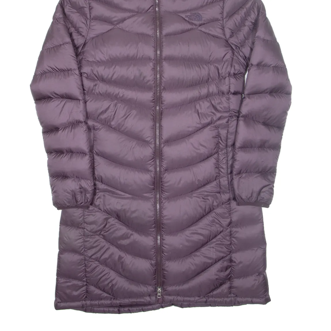 THE NORTH FACE Womens Puffer Coat Purple Nylon Hooded M