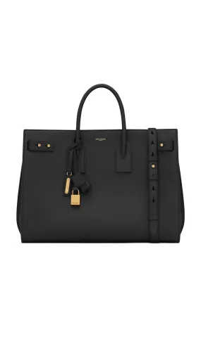 Thin Sac De Jour Large Bag in Grained Leather - Black