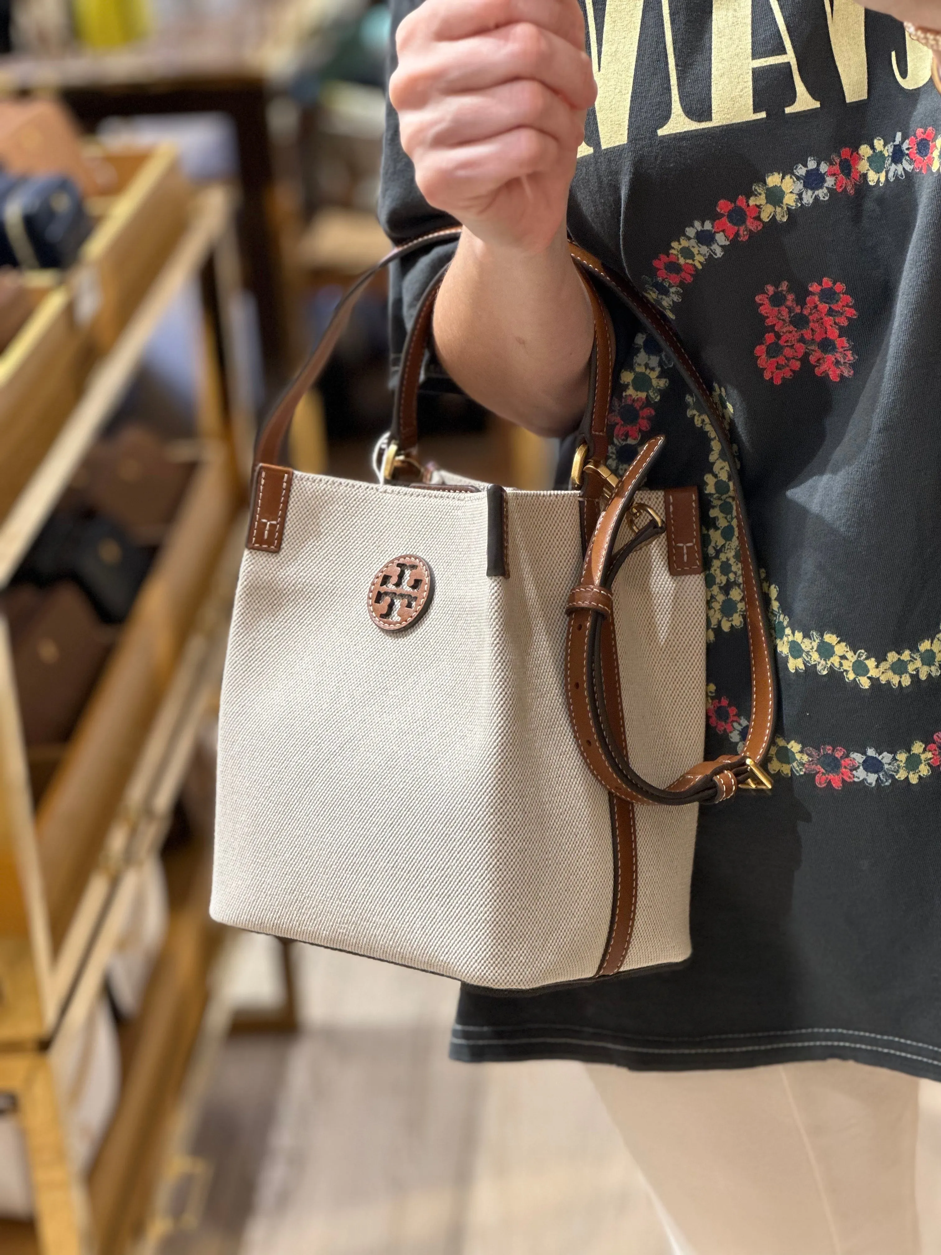 Tory Burch Canvas Bucket Bag