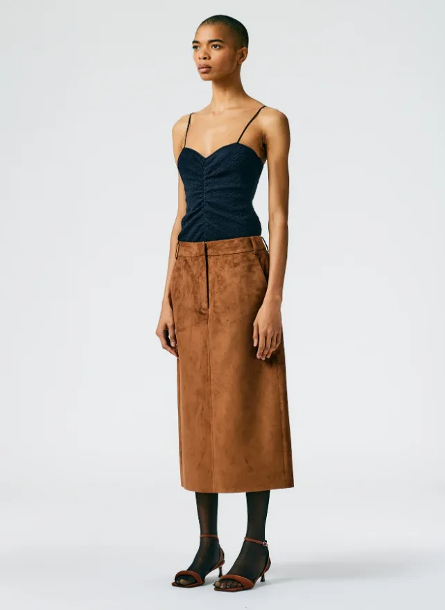 Ultrasuede Midi Trouser Skirt