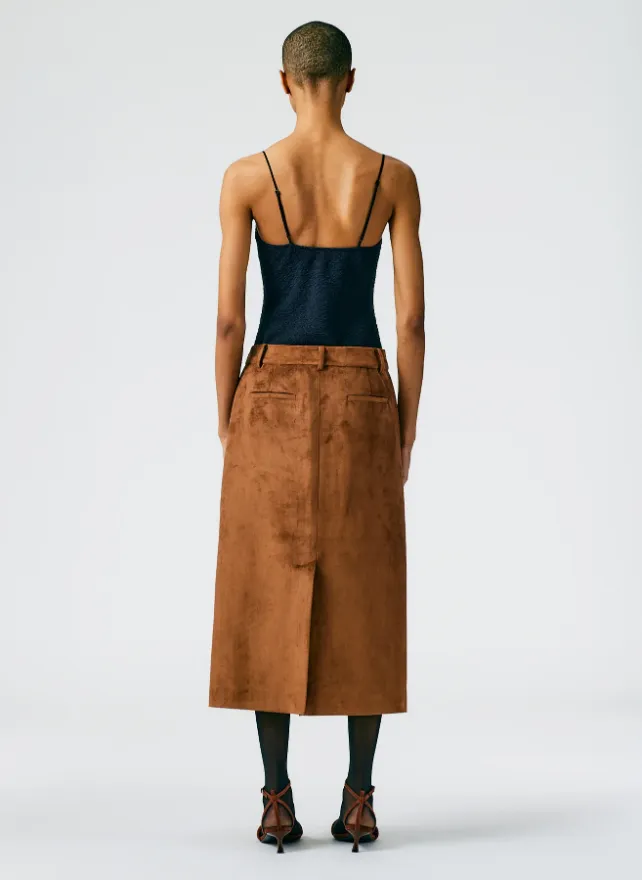 Ultrasuede Midi Trouser Skirt