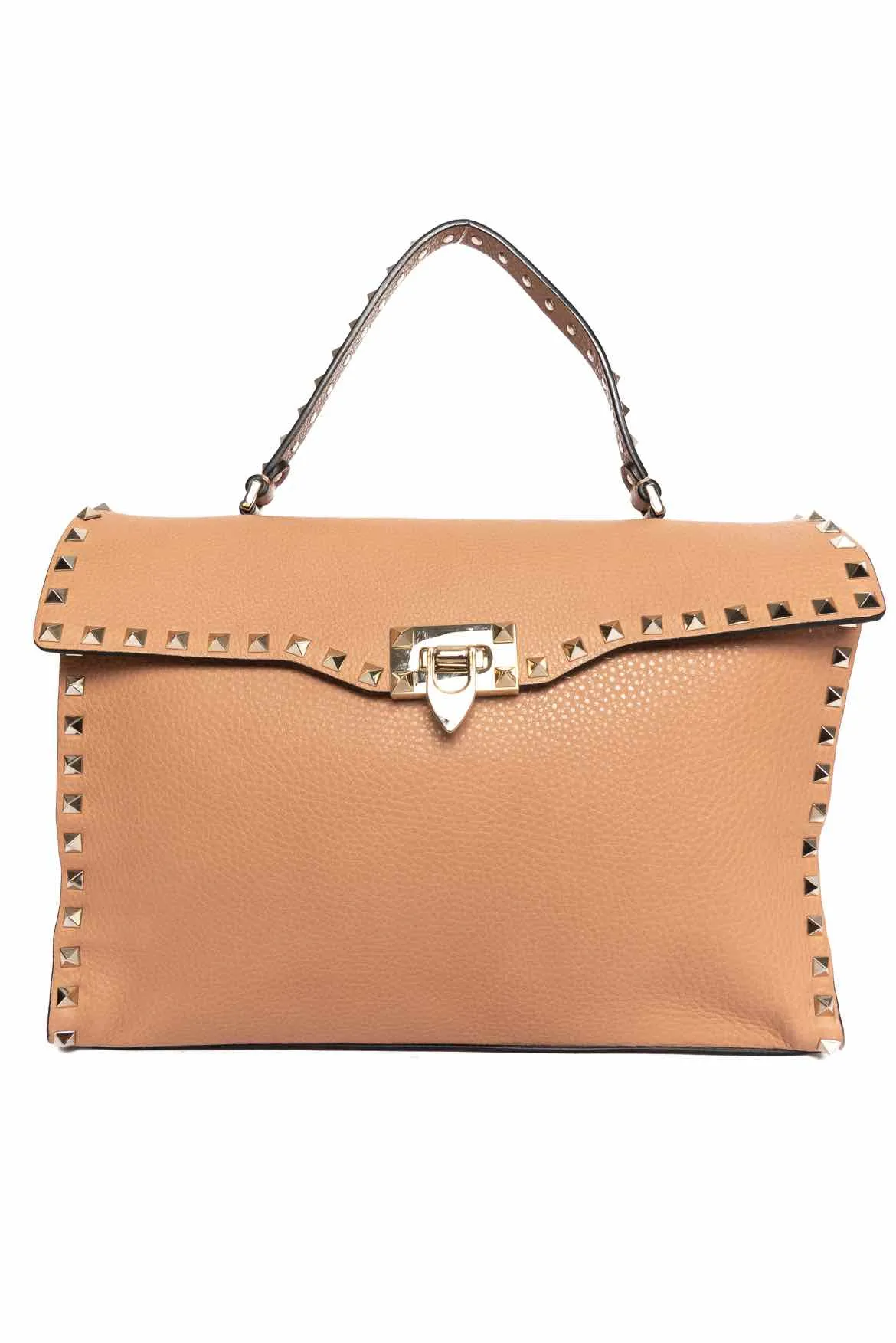 Valentino Rockstud Medium Top Handle Purse