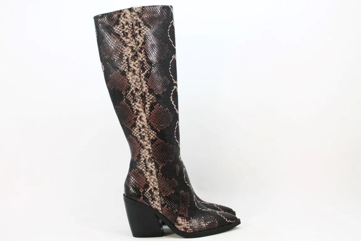 Vince Camuto Gravana Women's Wine Snake Boots 7M(ZAP14436)