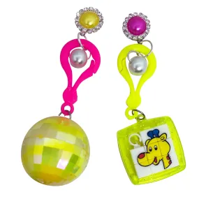 Vintage Toys n' Pearls Earrings