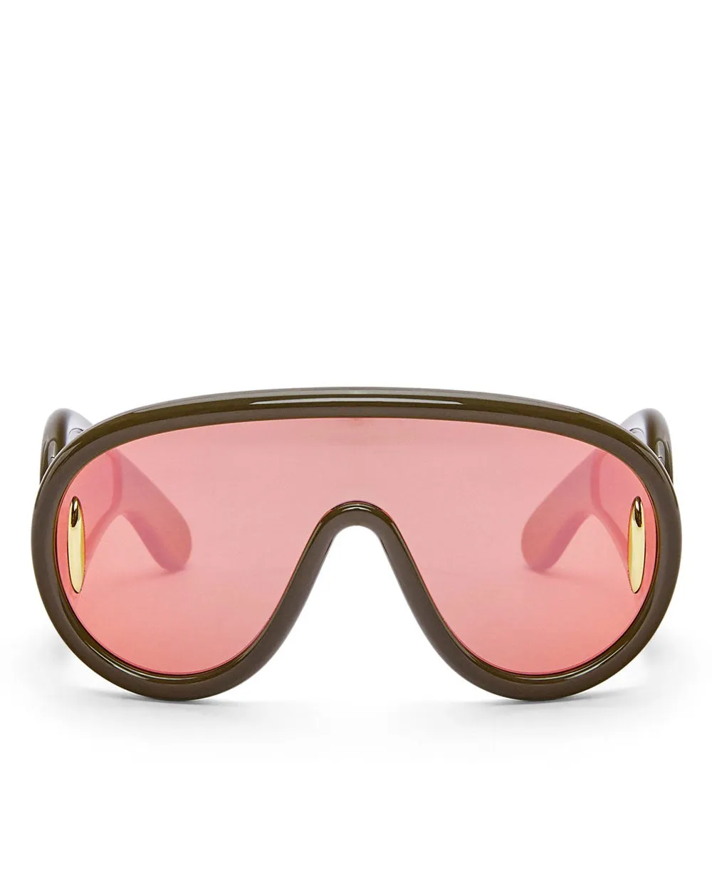 Wave Mask Sunglasses in Khaki