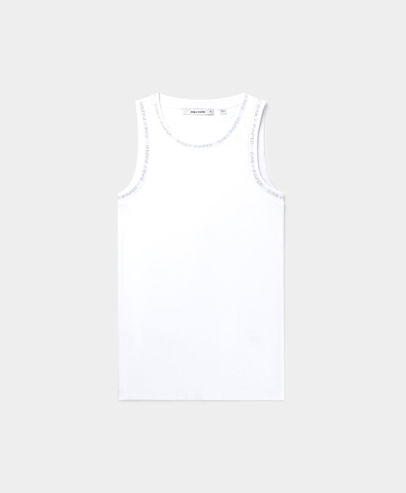 White Erib Tank Top Mens