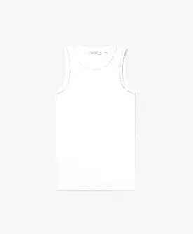 White Erib Tank Top Mens