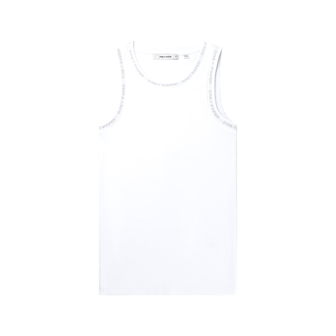 White Erib Tank Top Mens