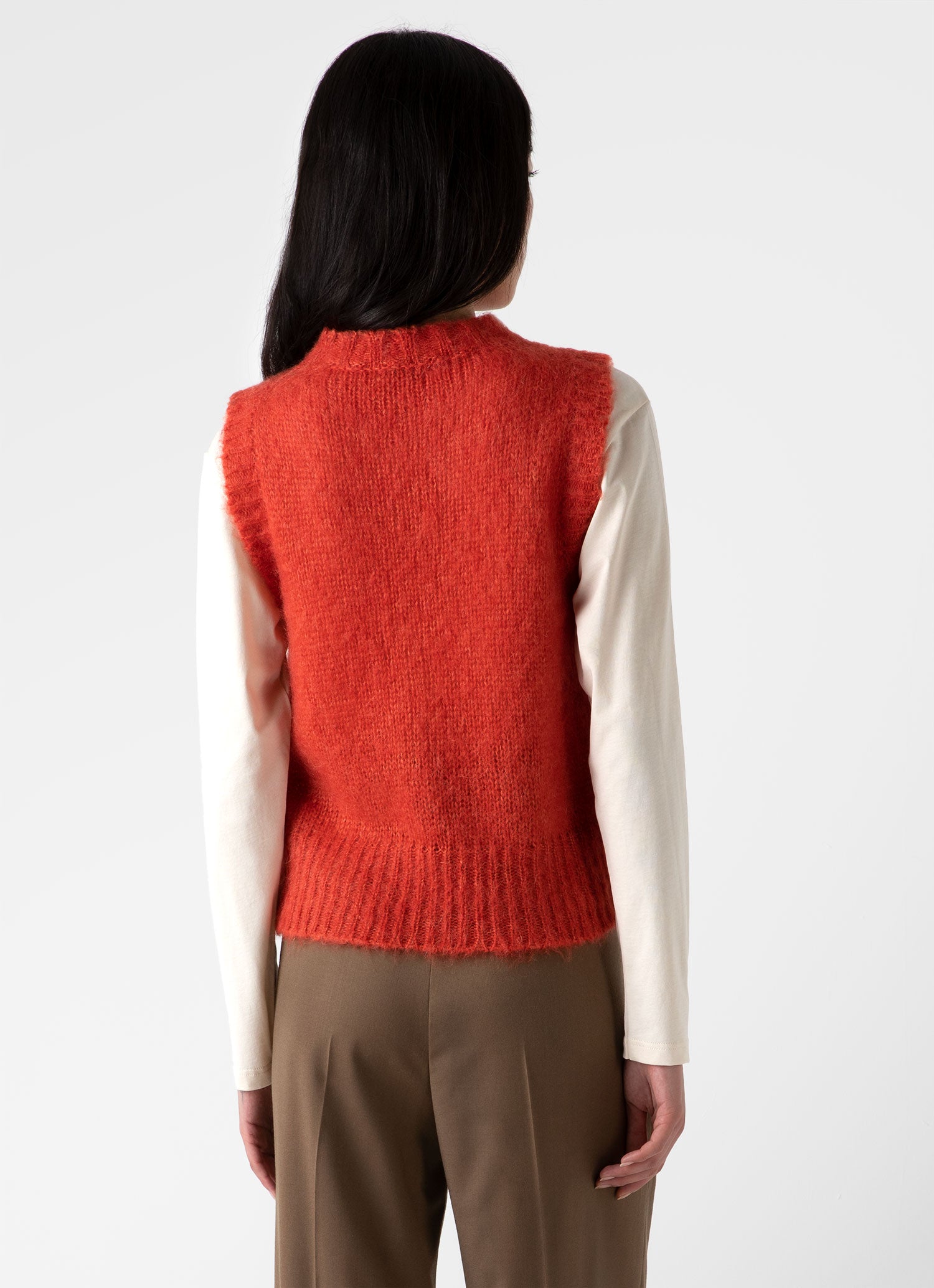 Women's Mohair Vest in Magma