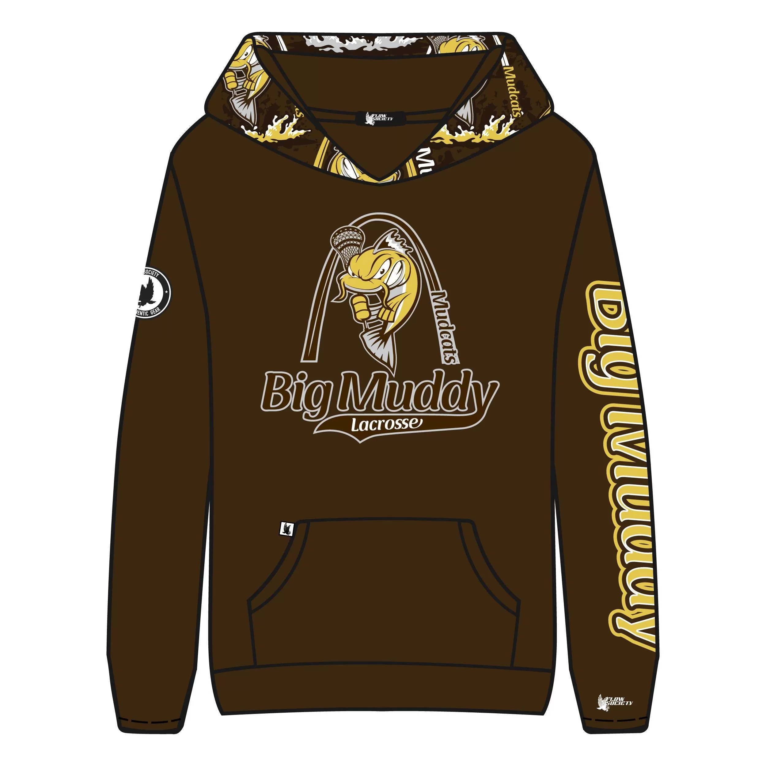 Youth & Adult Big Muddy Mudcats Brown Hoodie